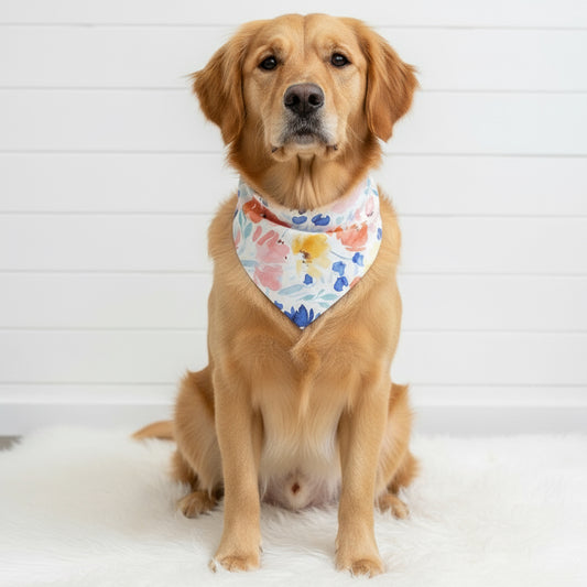 Flower Print Dog Bandana