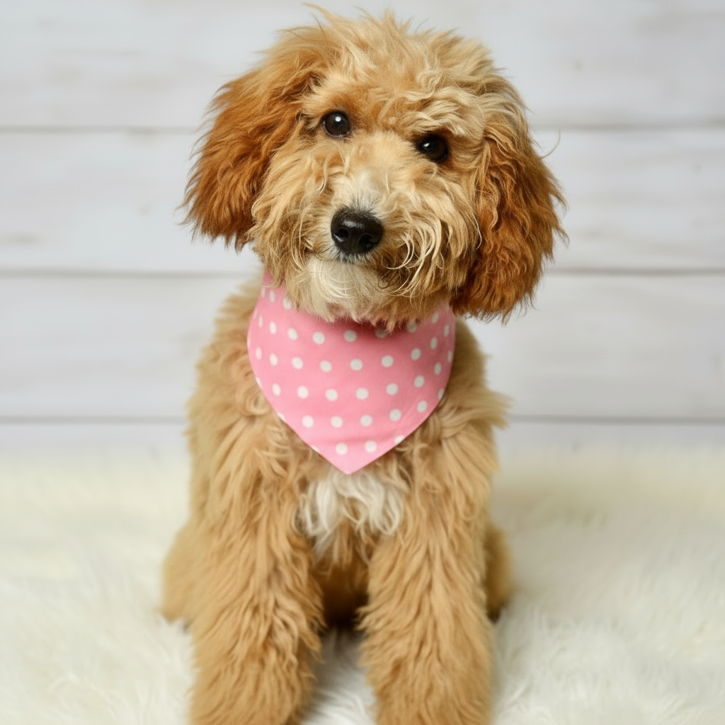 Rose Dot Dog Bandana