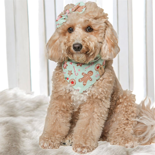 Gingerbread Mint Dog Bandana