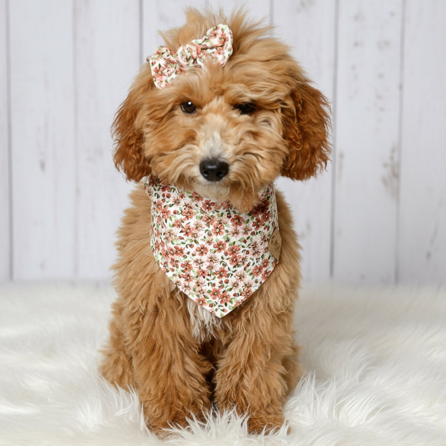 Dusty Floral Dog Bandana