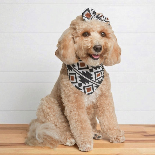 Boho Rust Aztec Dog Bandana