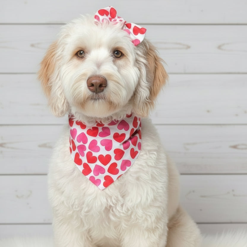 Valentine Hearts Dog Bandana