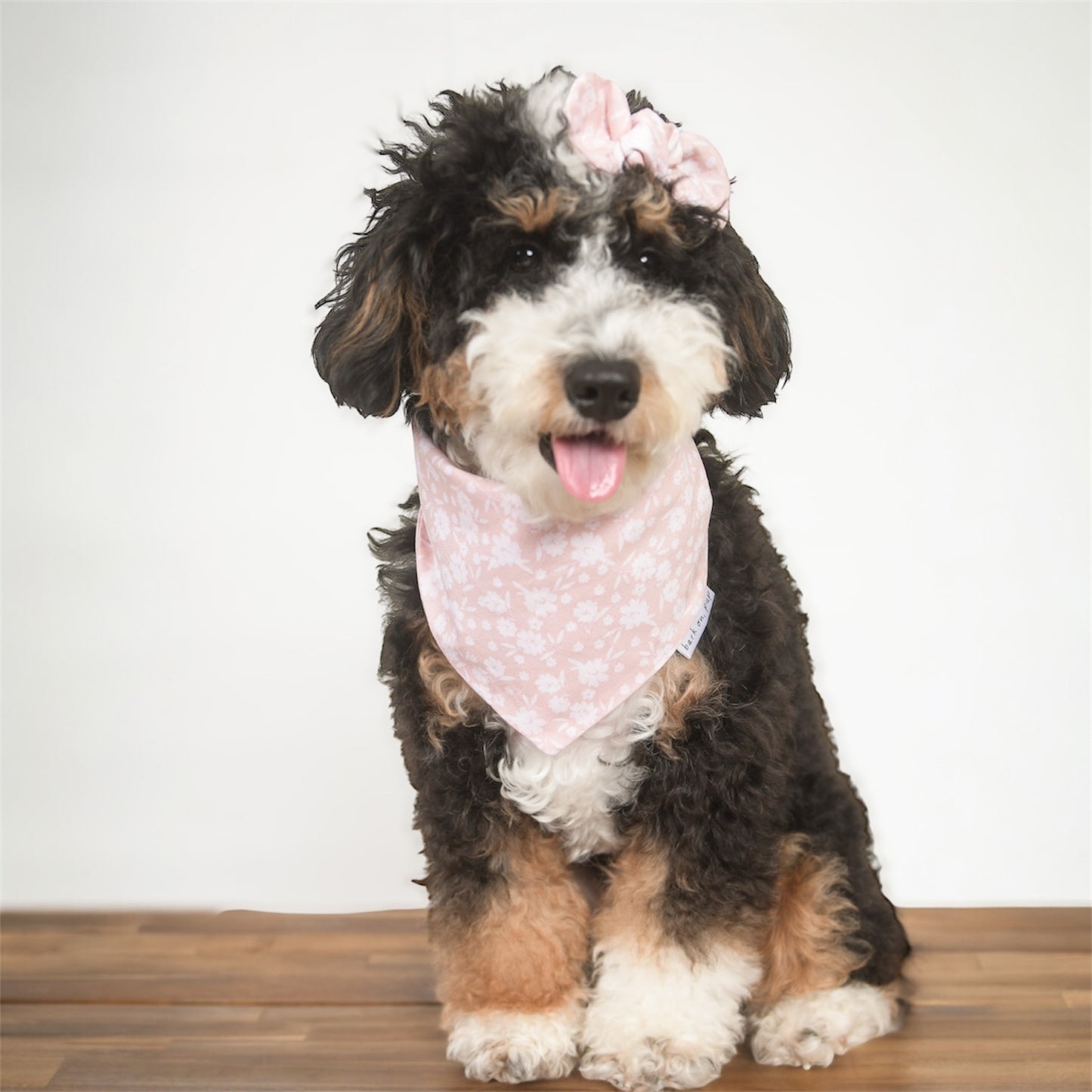 Dusty Coral Floral Dog Bandana