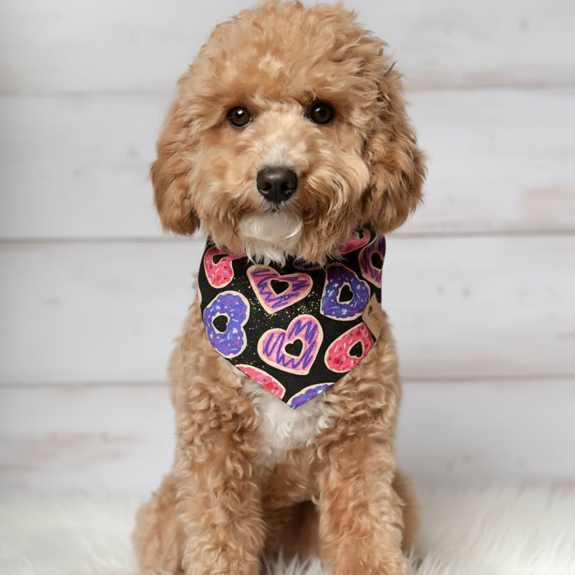 Cookie Hearts Valentine Dog Bandana