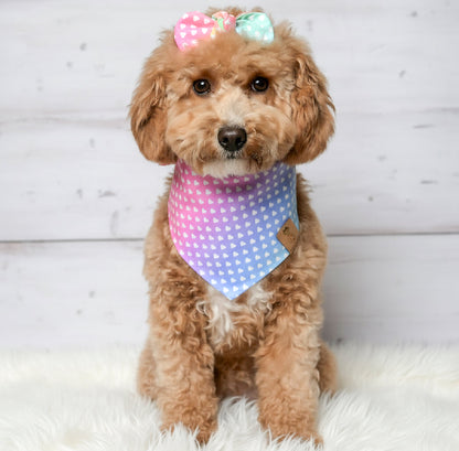 Ombre Hearts Dog Bandana