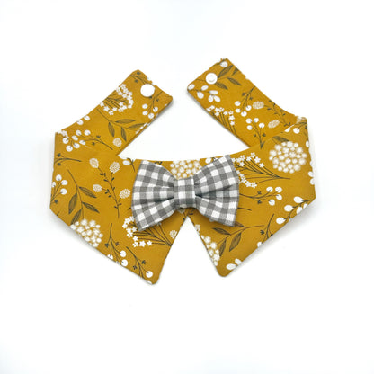 Mustard Tuxedo Bow Tie Collar for Boys
