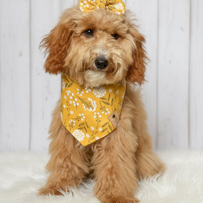 Mustard Floral Dog Bandana