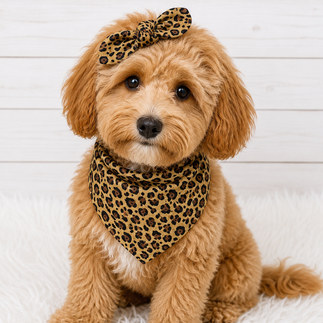 Cheetah Dog Bandana