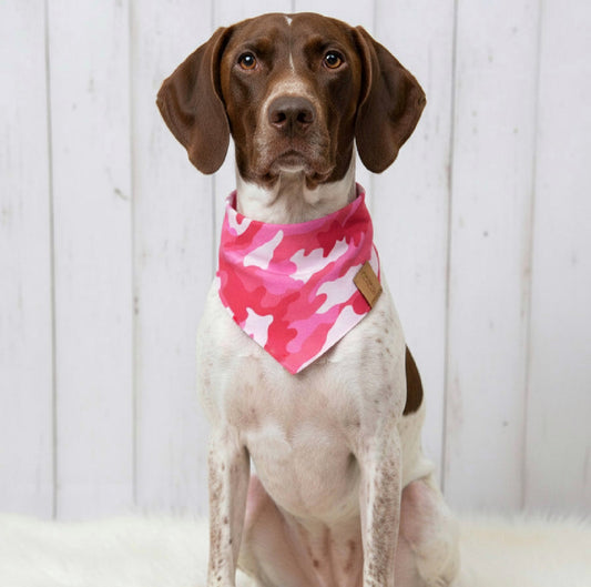 Pink Camo Dog Bandana