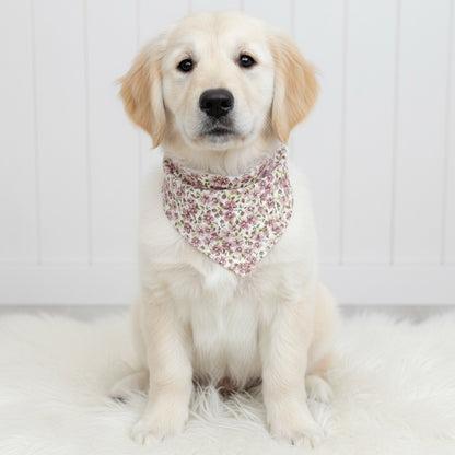 Mauve Fall Floral Dog Bandana