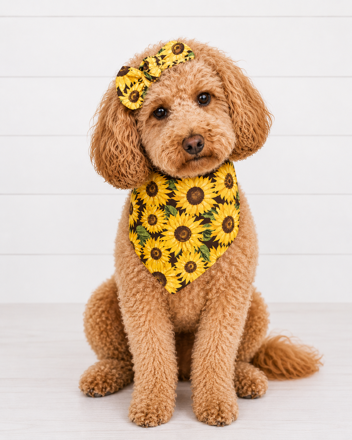Sunflower Field Dog Bandana