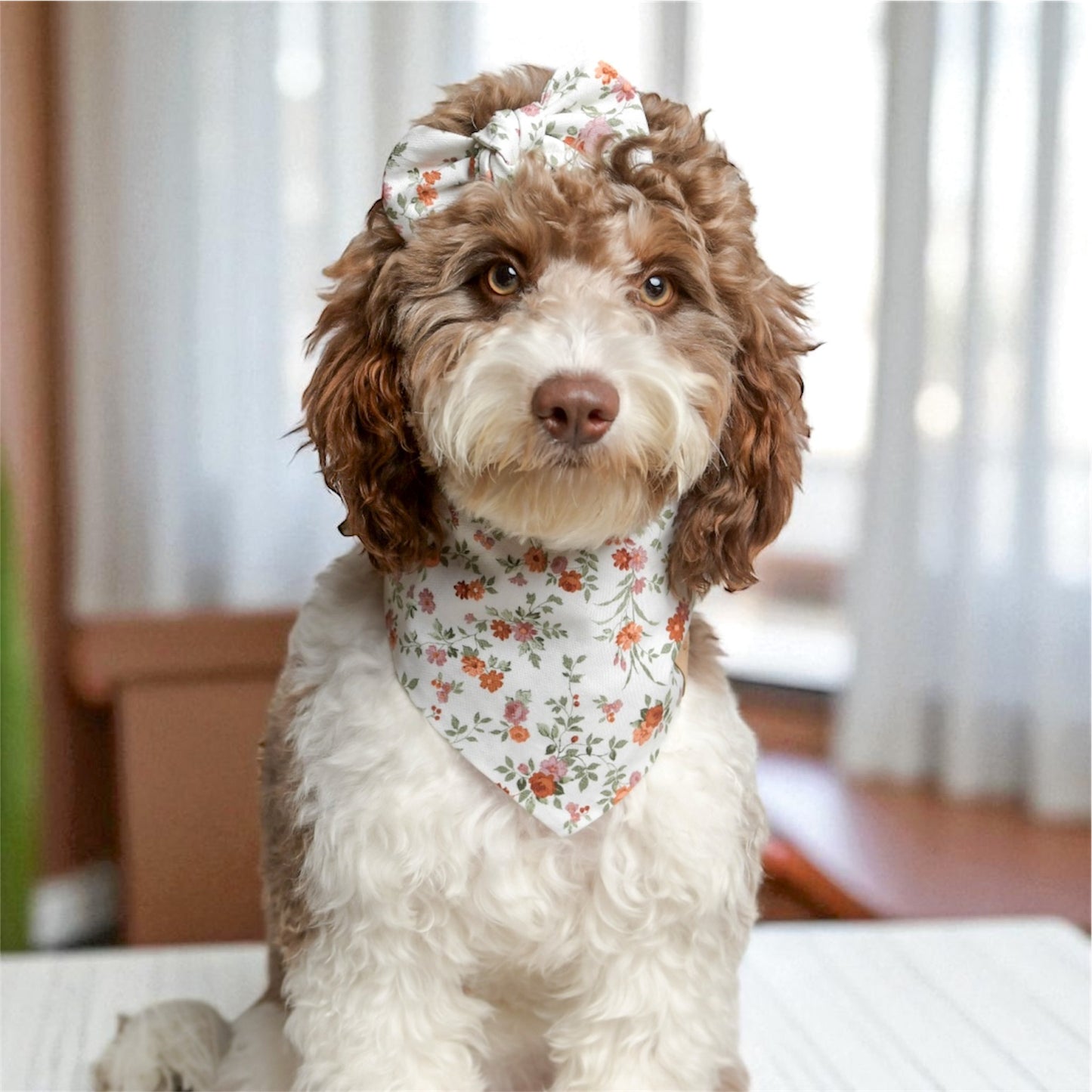 Rustic Floral Dog Bandana