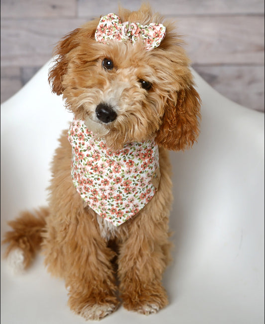 Dusty Floral Dog Bandana