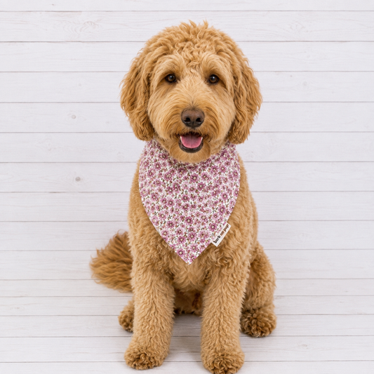 Mauve Fall Floral Dog Bandana