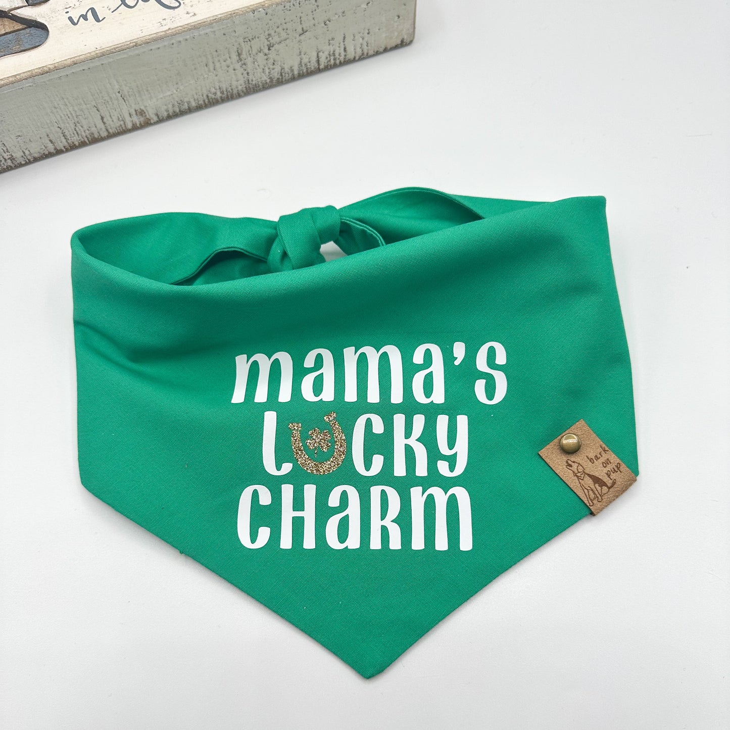 St. Patrick Mama's Lucky Charm Dog Bandana