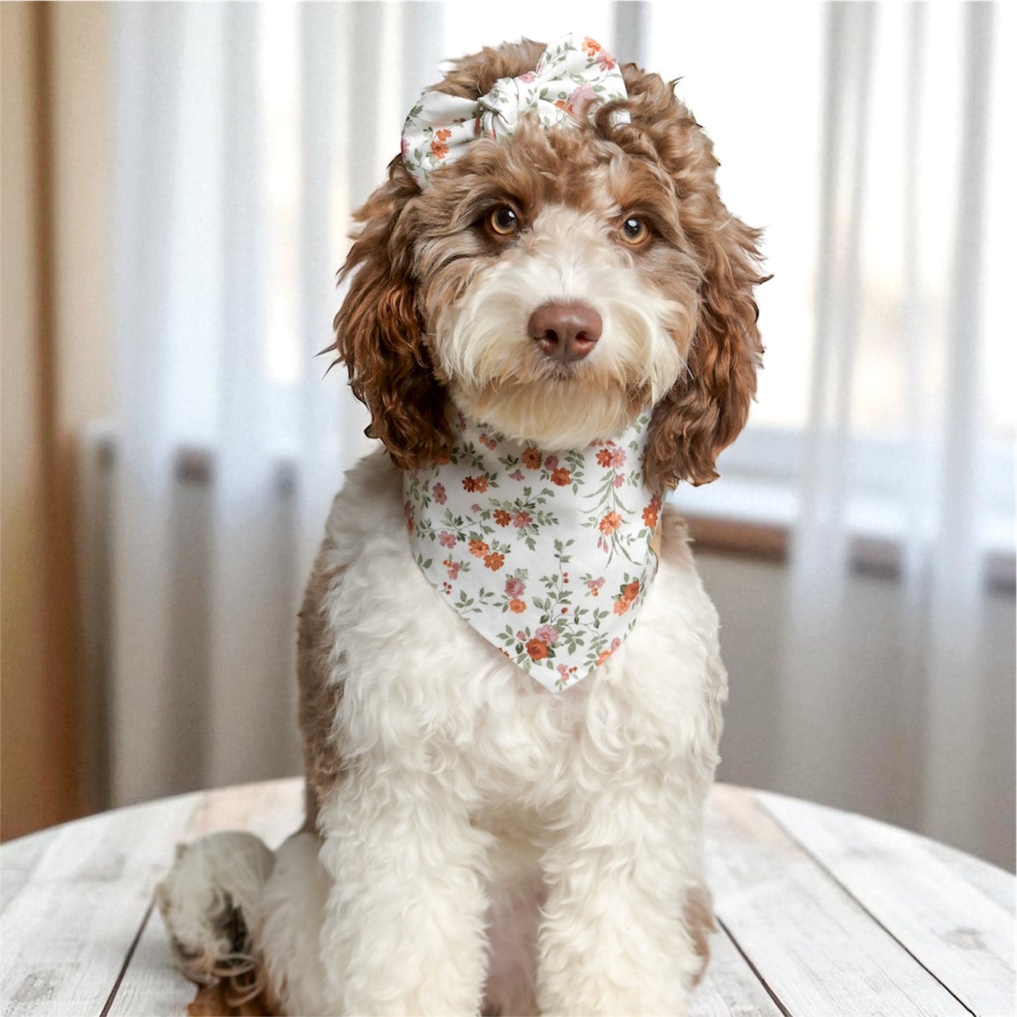 Rustic Floral Dog Bandana