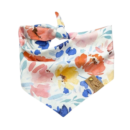 Flower Print Dog Bandana