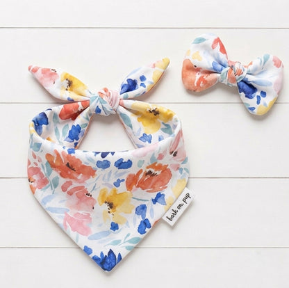 Flower Print Dog Bandana