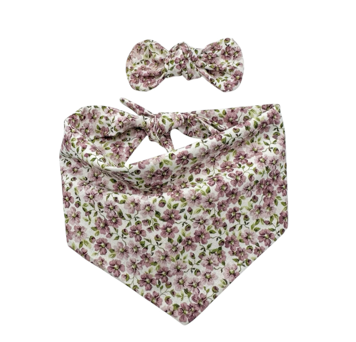 Mauve Fall Floral Dog Bandana