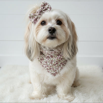 Mauve Fall Floral Dog Bandana