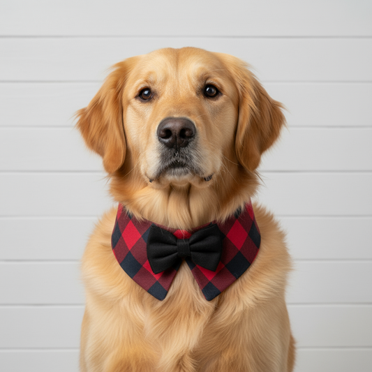 Red Buffalo Dog Tuxedo Bow Tie