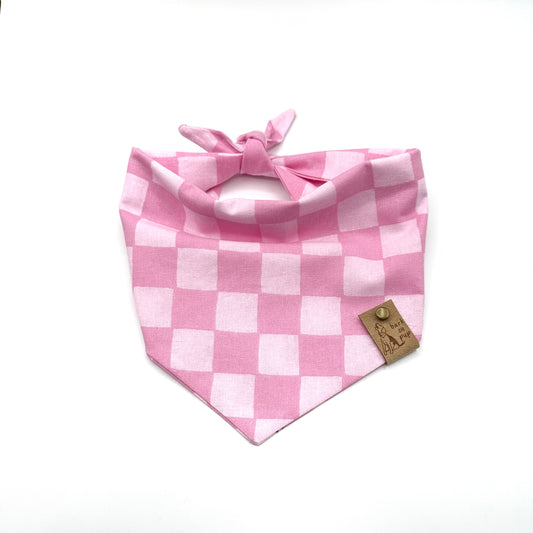 Race Flag Pink Dog Bandana