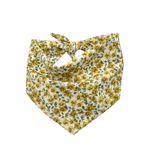 Mustard Fall Floral Dog Bandana