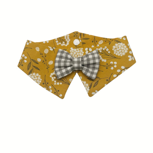 Mustard Tuxedo Bow Tie Collar for Boys