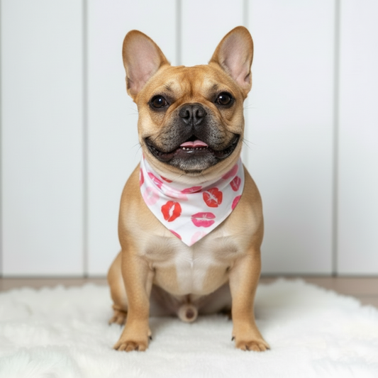 Kisses Valentine Hearts Dog Bandana