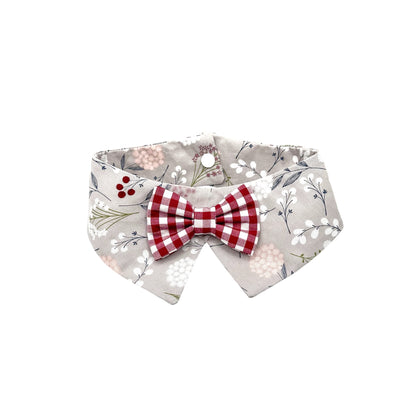 Gray Tuxedo Bow Tie Collar for Boys