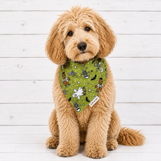 Monster Green Halloween Dog Bandana