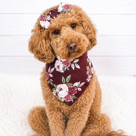 Berry Rose Dog Bandana