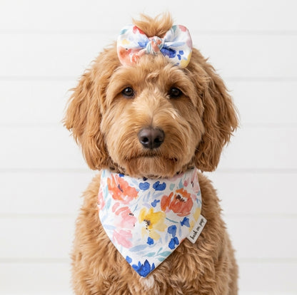Flower Print Dog Bandana