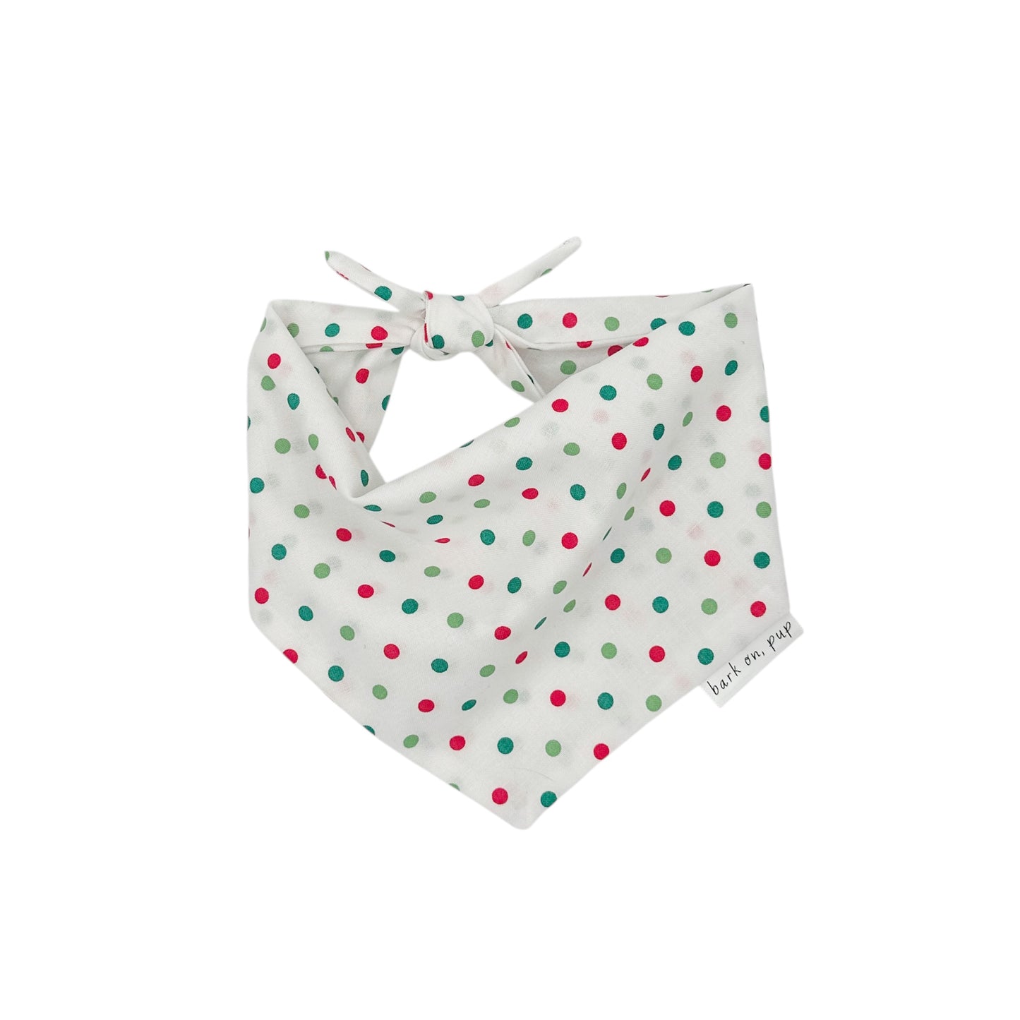 Christmas Polka Dot Dog Bandana