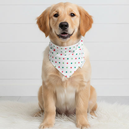 Christmas Polka Dot Dog Bandana