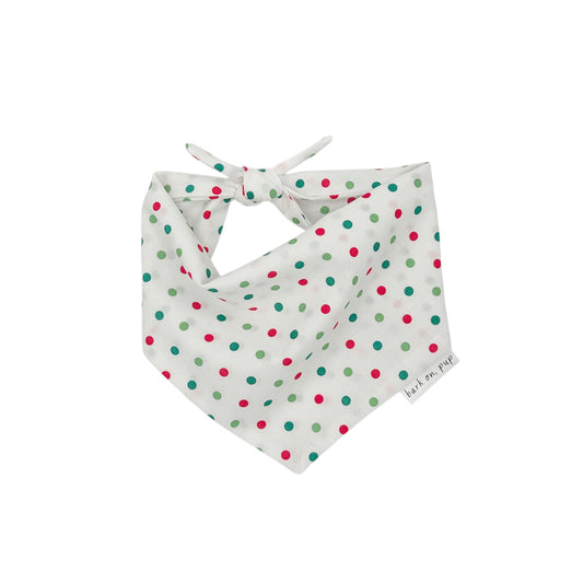 Christmas Polka Dot Dog Bandana
