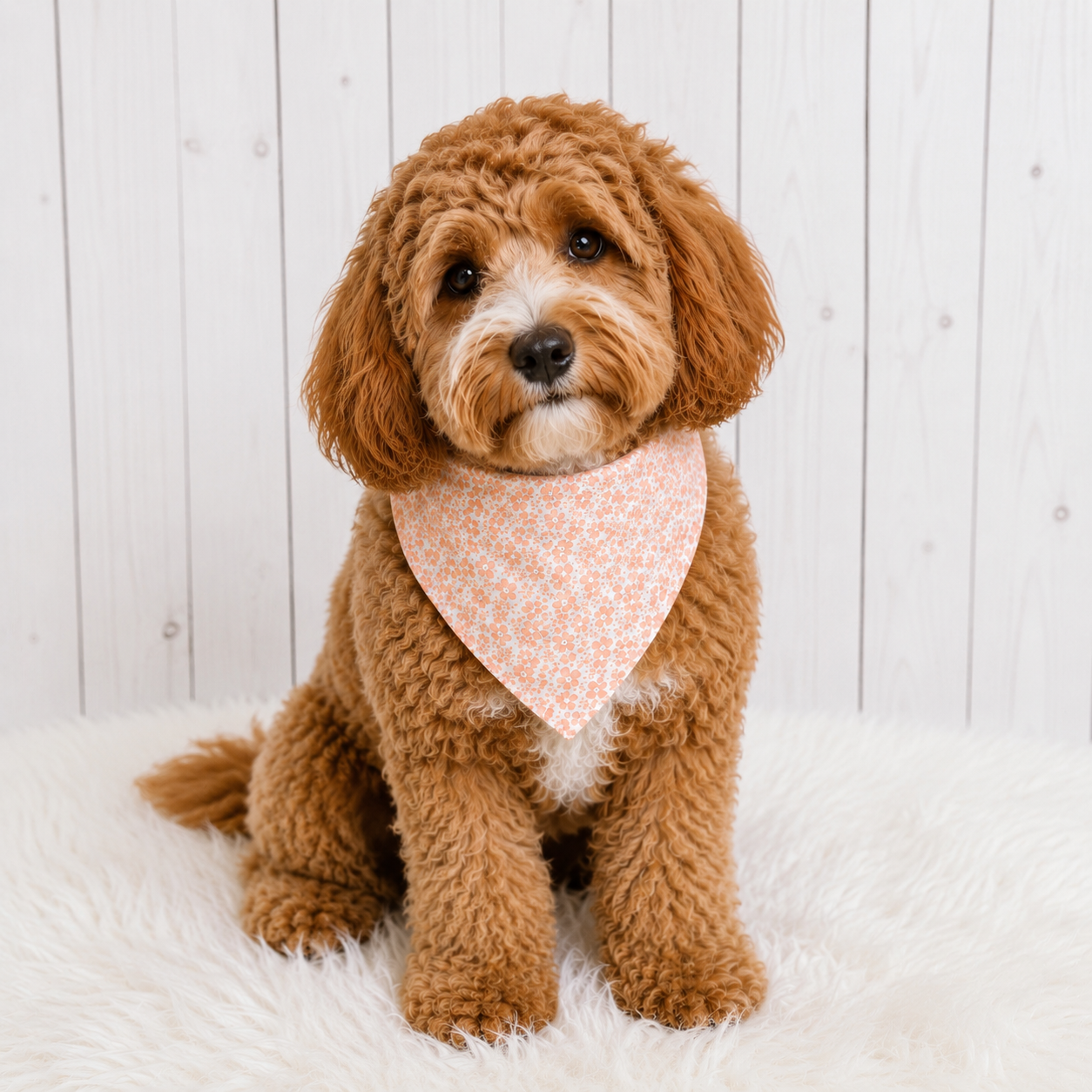 Peach Blush  Dog Bandana