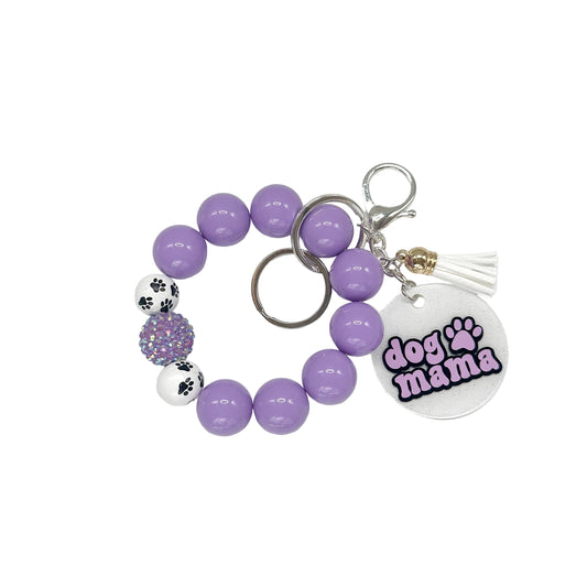 Dog Mama Wristlet Keychain - Lavender