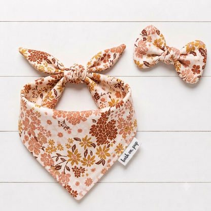 Boho Floral Dog Bandana