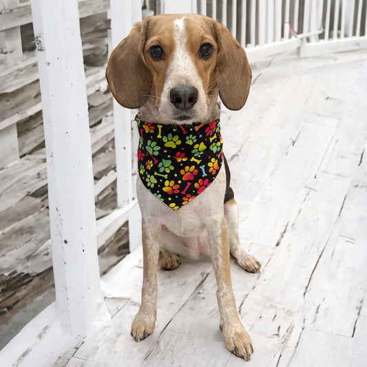 Rainbow Paws Dog Bandana