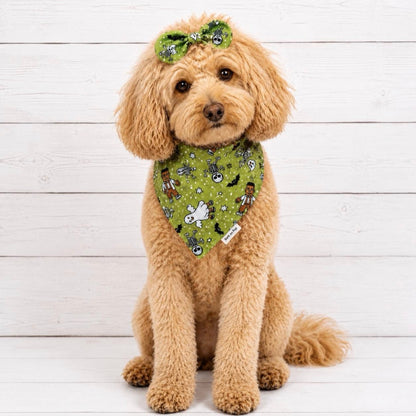 Monster Green Halloween Dog Bandana