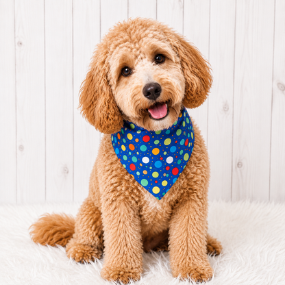 Blue Polka Dog Bandana