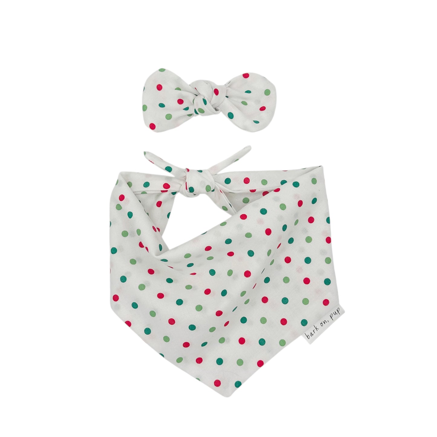 Christmas Polka Dot Dog Bandana
