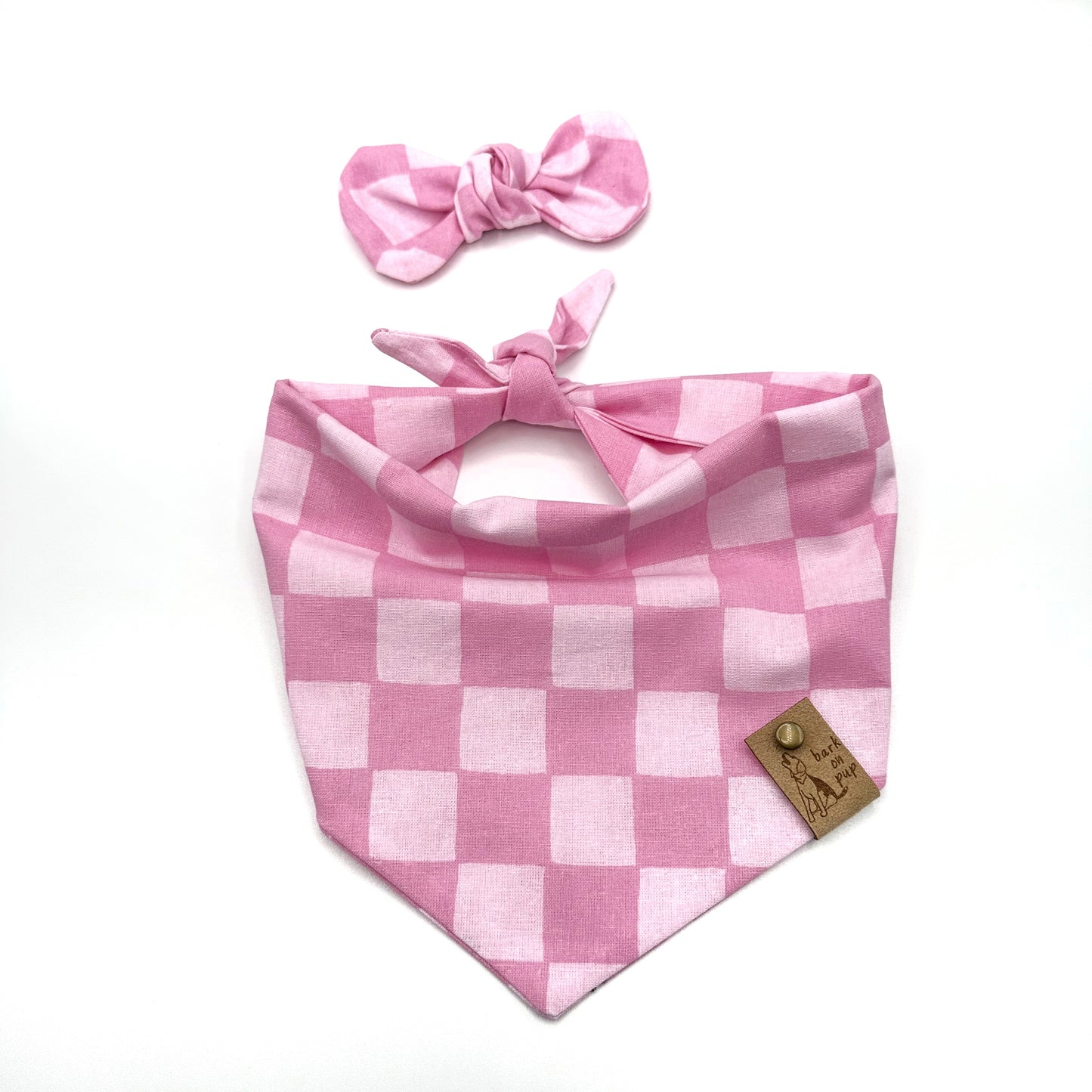 Race Flag Pink Dog Bandana