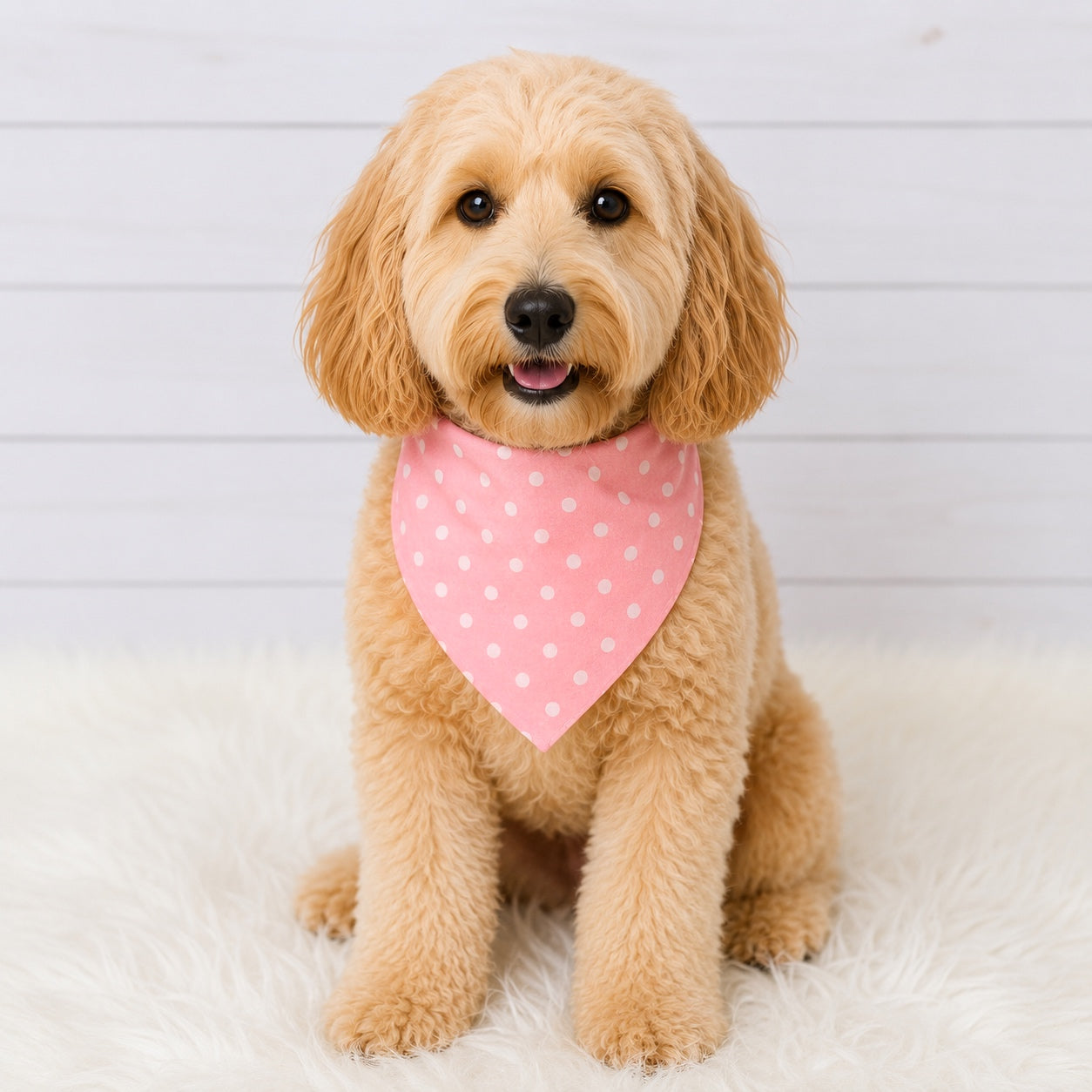 Rose Dot Dog Bandana