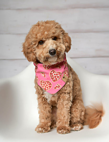Pizza Heart Valentine’s Day Dog Bandana