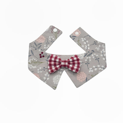 Gray Tuxedo Bow Tie Collar for Boys