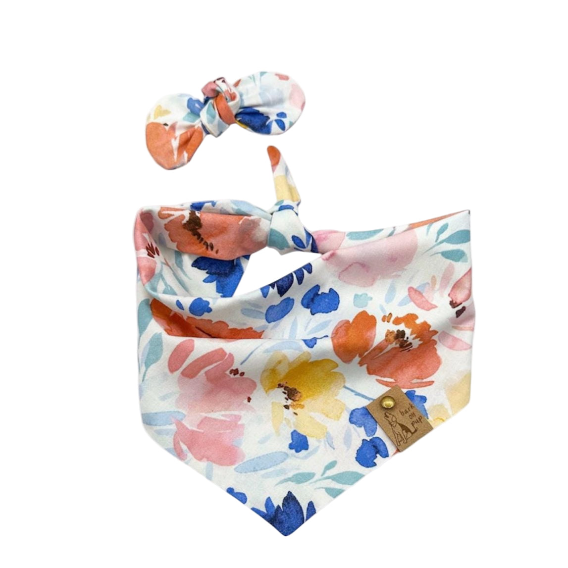 Flower Print Dog Bandana