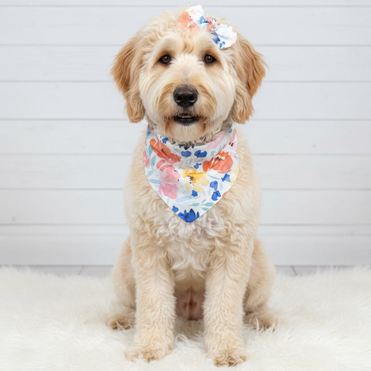 Flower Print Dog Bandana