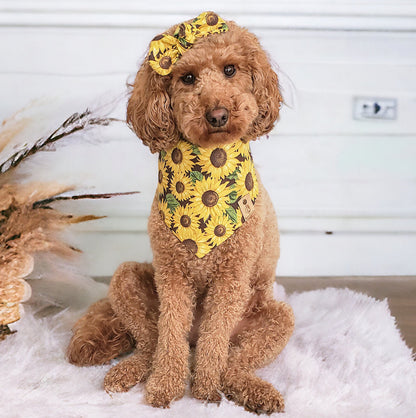 Sunflower Field Dog Bandana